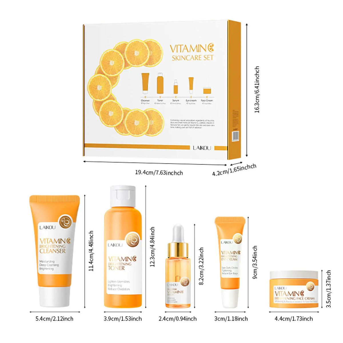 Coffret Soin Visage à la Vitamine C (5 pièces)